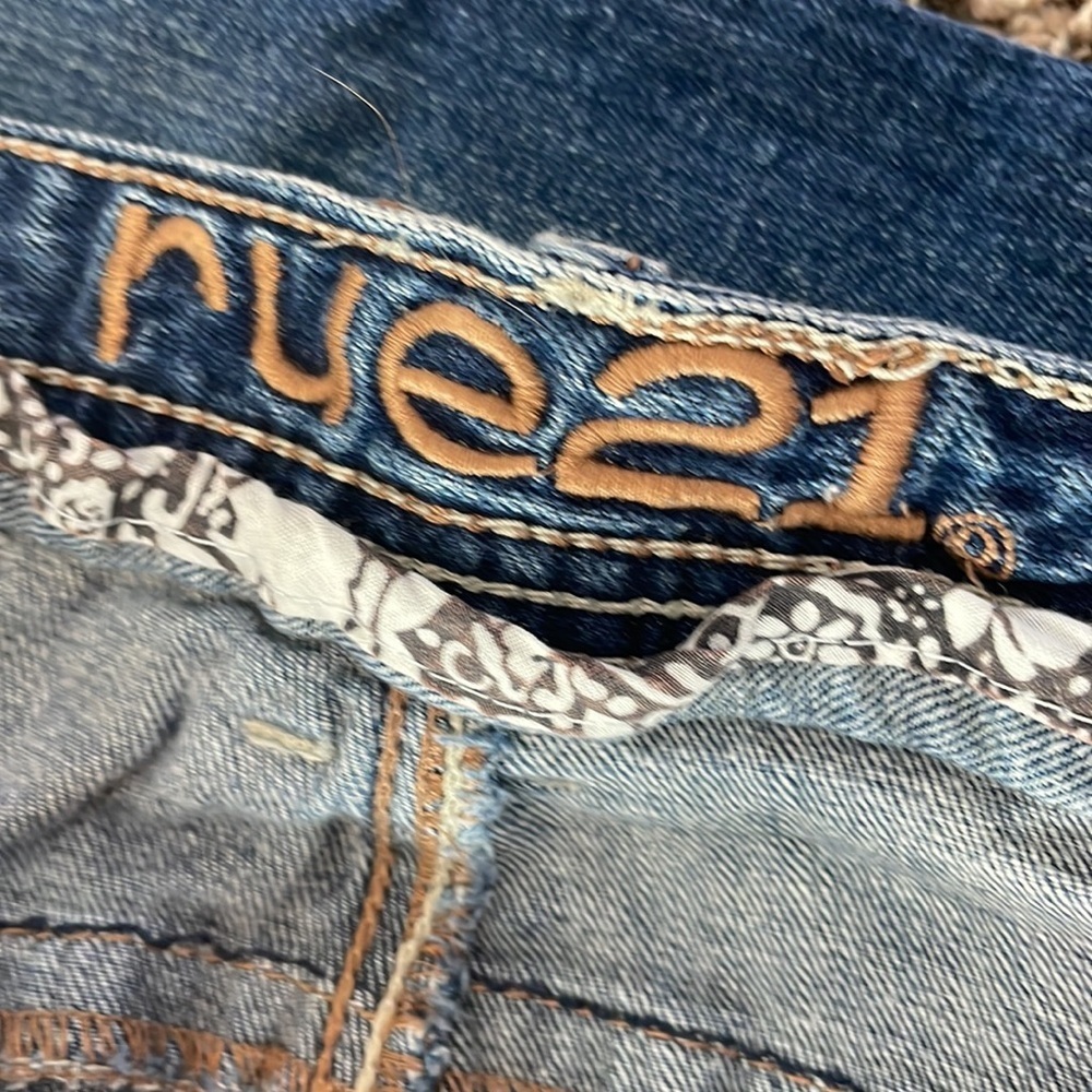 Rue 21 denim short mid-rise boot cute jeans - Picture 7 of 9